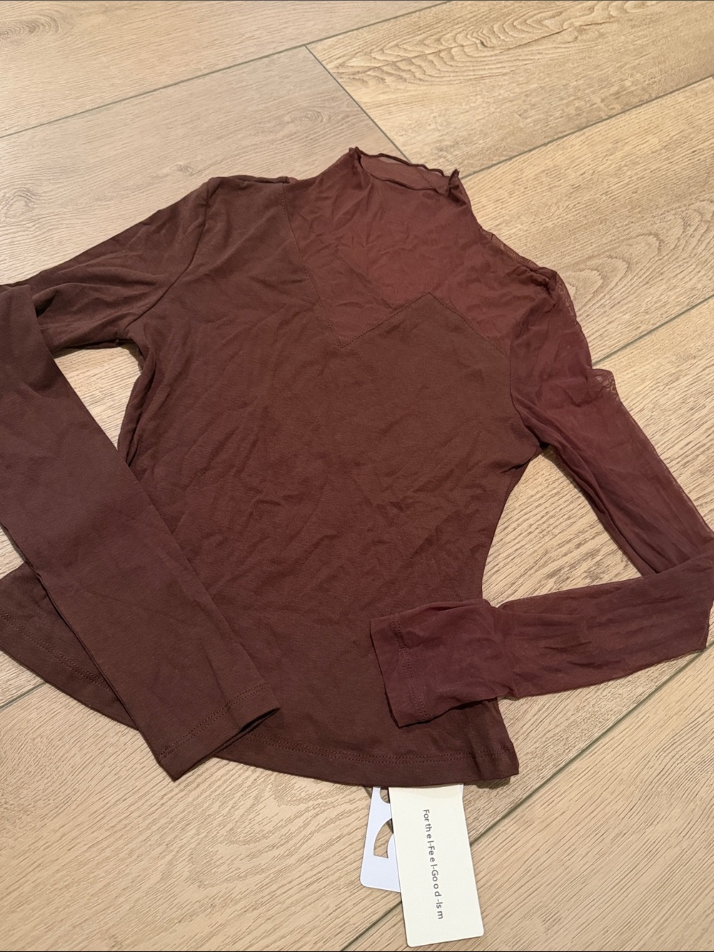 Commense Women's V-Neck Long Sleeve Sweater Top - Brown